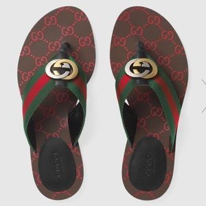 GG thong Web sandal by Gucci
